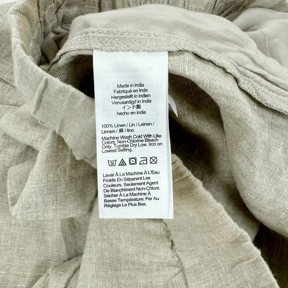 J Crew Womens Tropez 100% Linen Short XS Flax Beige Minimalist