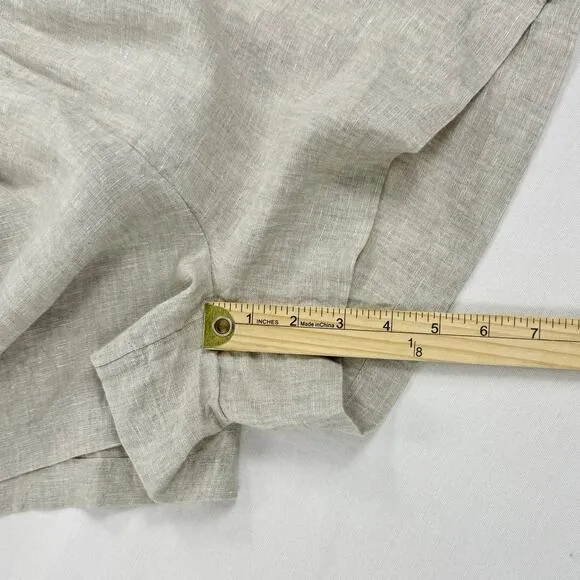 J Crew Womens Tropez 100% Linen Short XS Flax Beige Minimalist