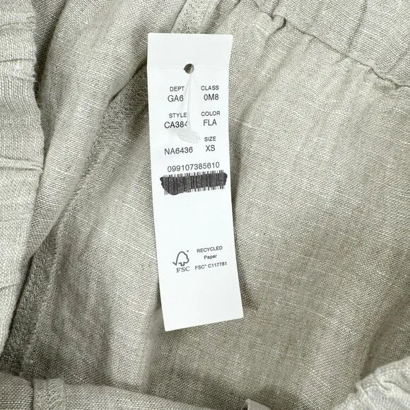 J Crew Womens Tropez 100% Linen Short XS Flax Beige Minimalist