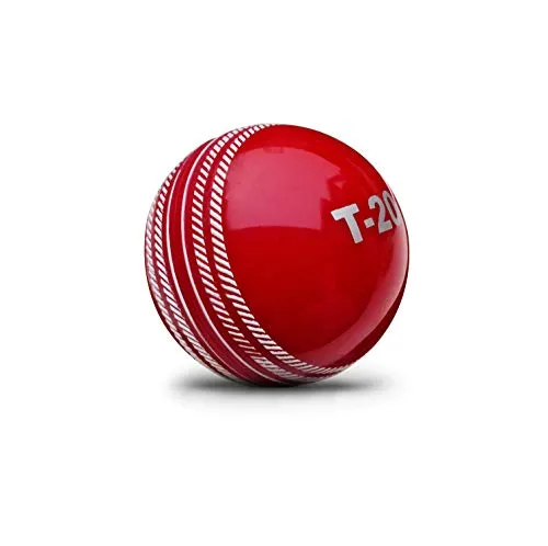 Jaspo T-20 Pvc Cricket Ball, 110 gram, (Red).