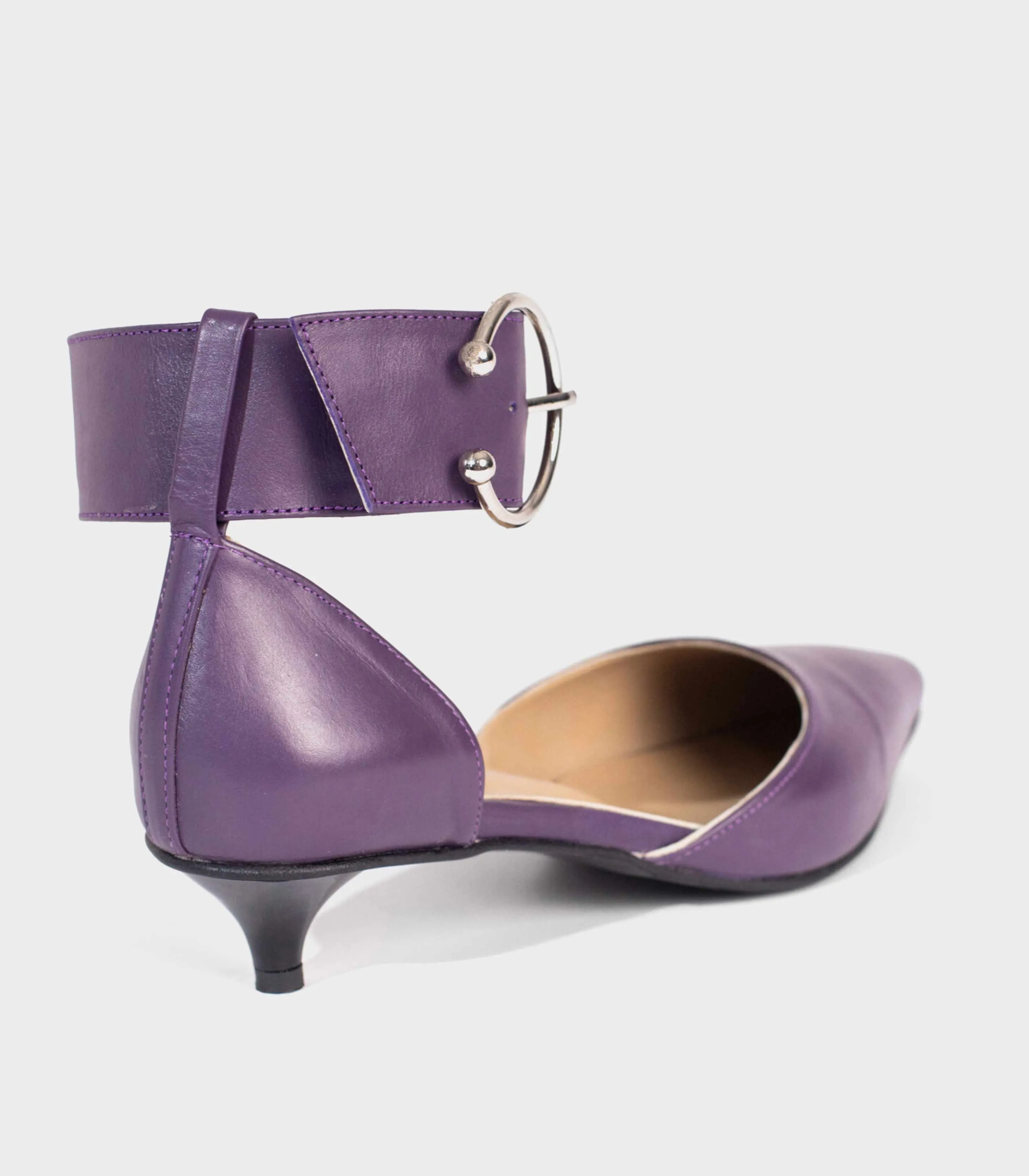 Jayda Shoes - Buckled Kitty Pumps