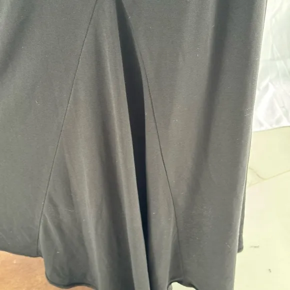 Jersey Knit Halter backless Black Pull on Maxi Dress Size Small