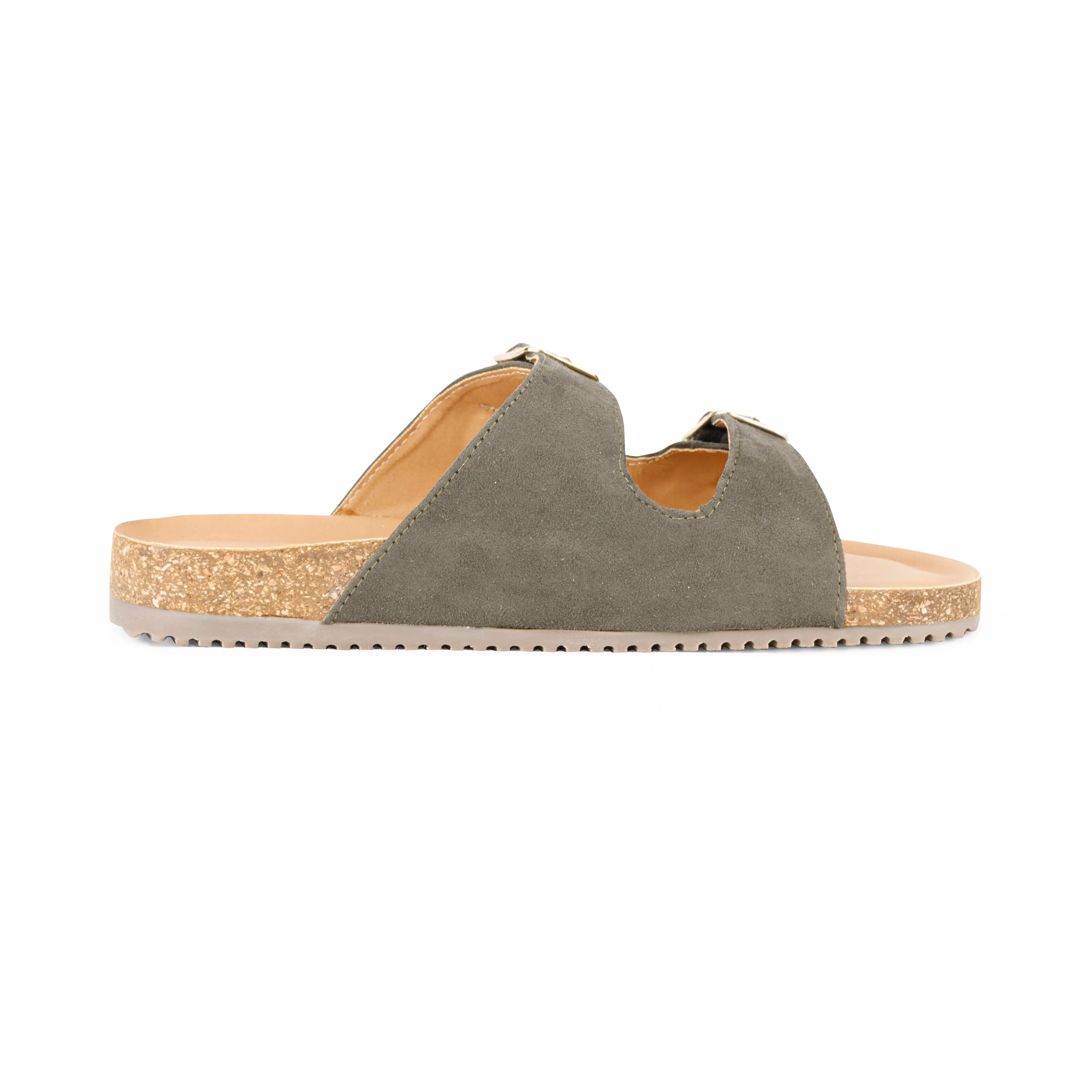 Jorain Olive Green Suede Comfort Slipons