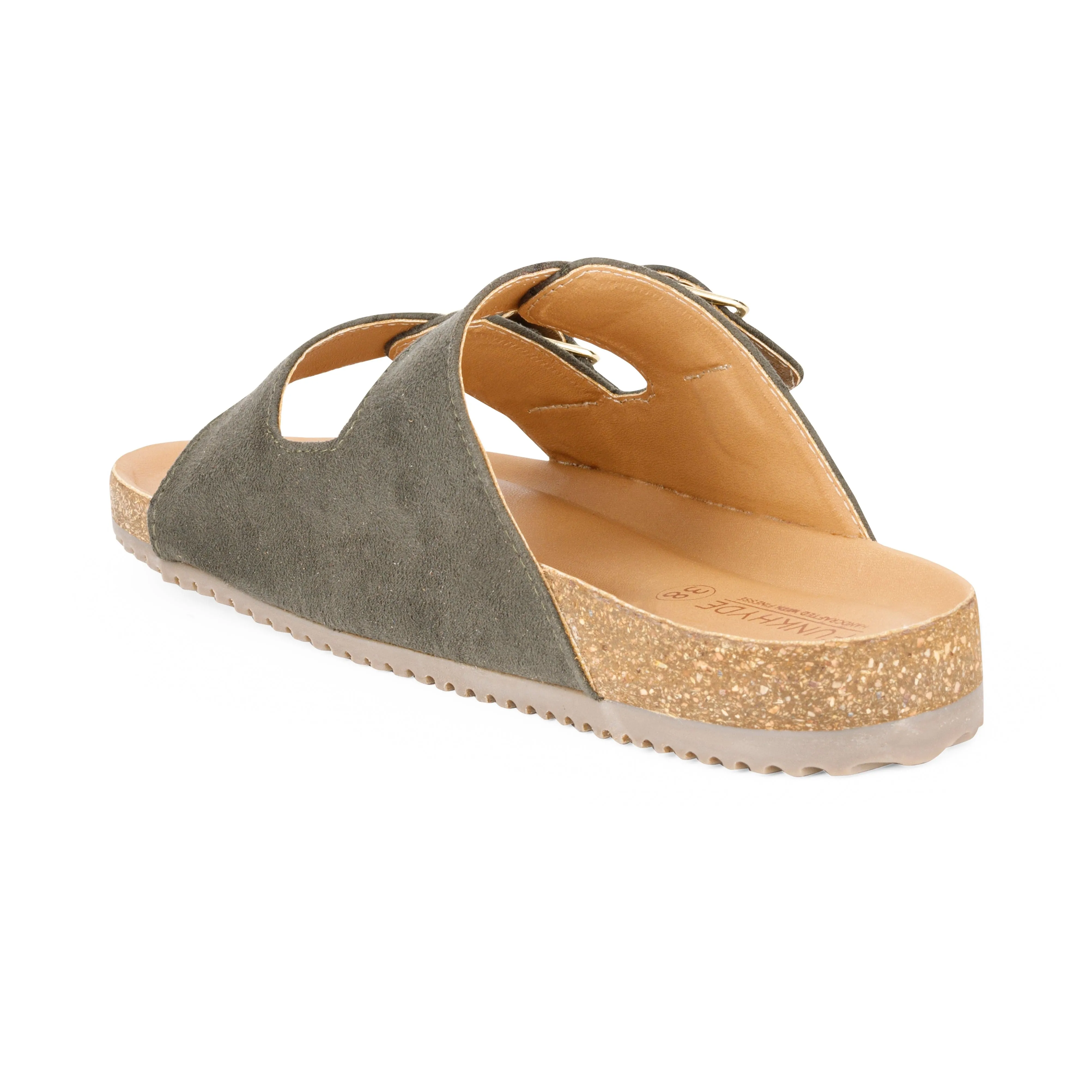 Jorain Olive Green Suede Comfort Slipons