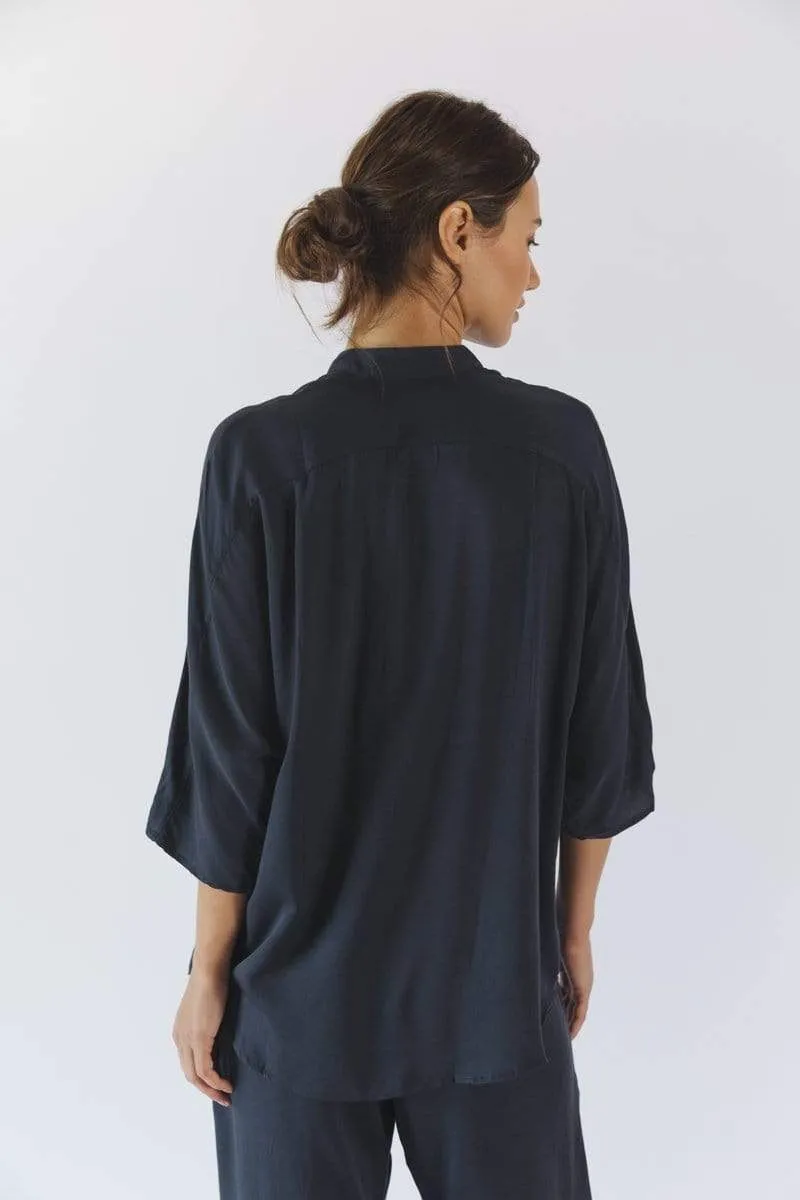 Kerala TENCEL™ Modal 3/4 Sleeve V-Neck Blouse | Multiple Colours