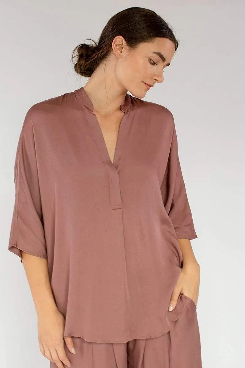 Kerala TENCEL™ Modal 3/4 Sleeve V-Neck Blouse | Multiple Colours