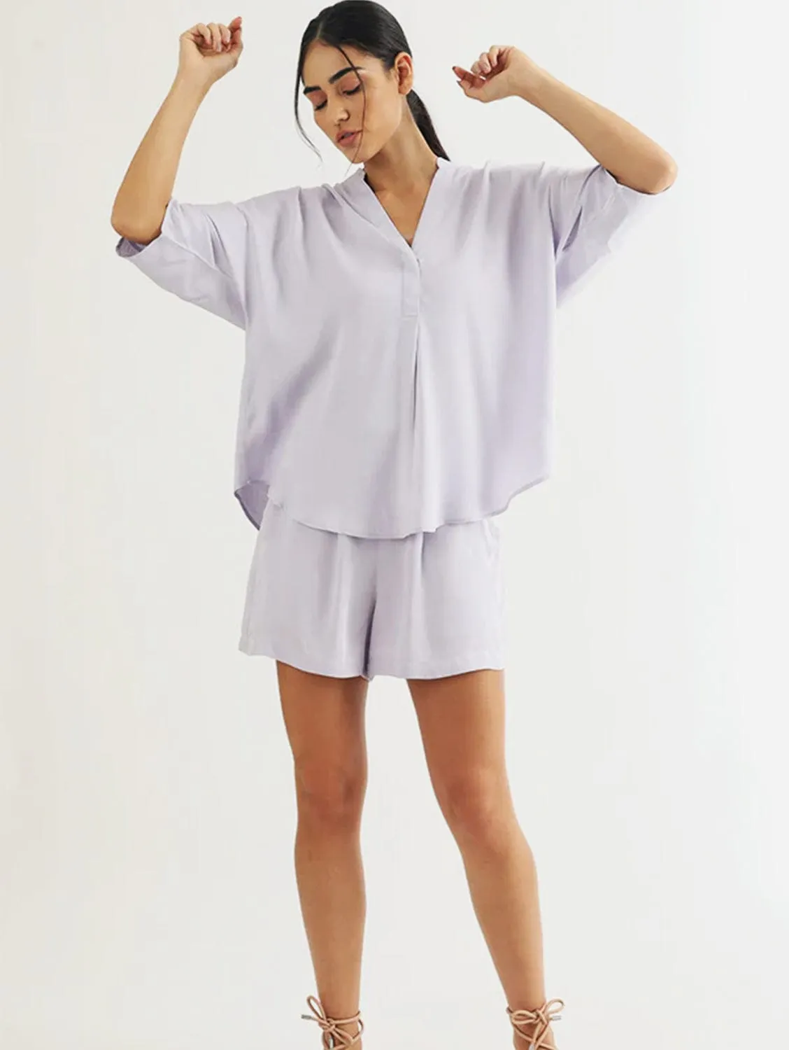 Kerala TENCEL™ Modal 3/4 Sleeve V-Neck Blouse | Multiple Colours