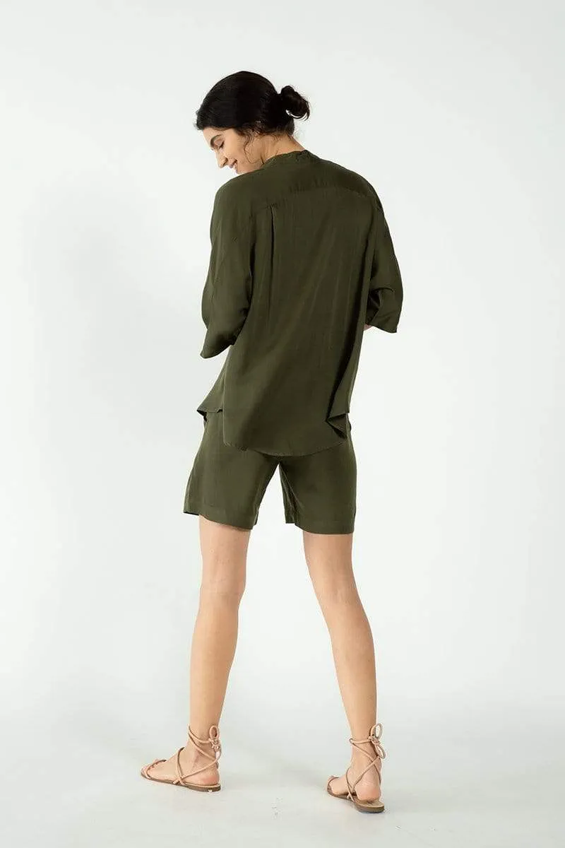 Kerala TENCEL™ Modal 3/4 Sleeve V-Neck Blouse | Multiple Colours