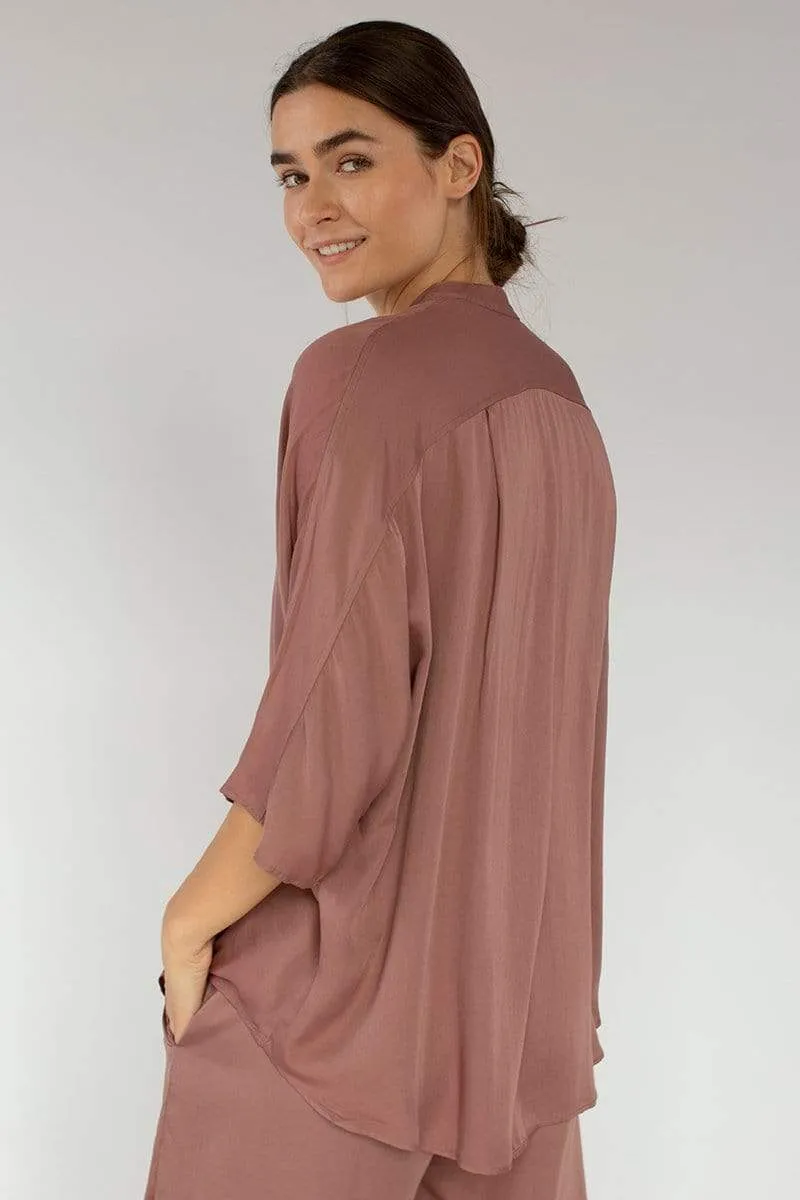 Kerala TENCEL™ Modal 3/4 Sleeve V-Neck Blouse | Multiple Colours