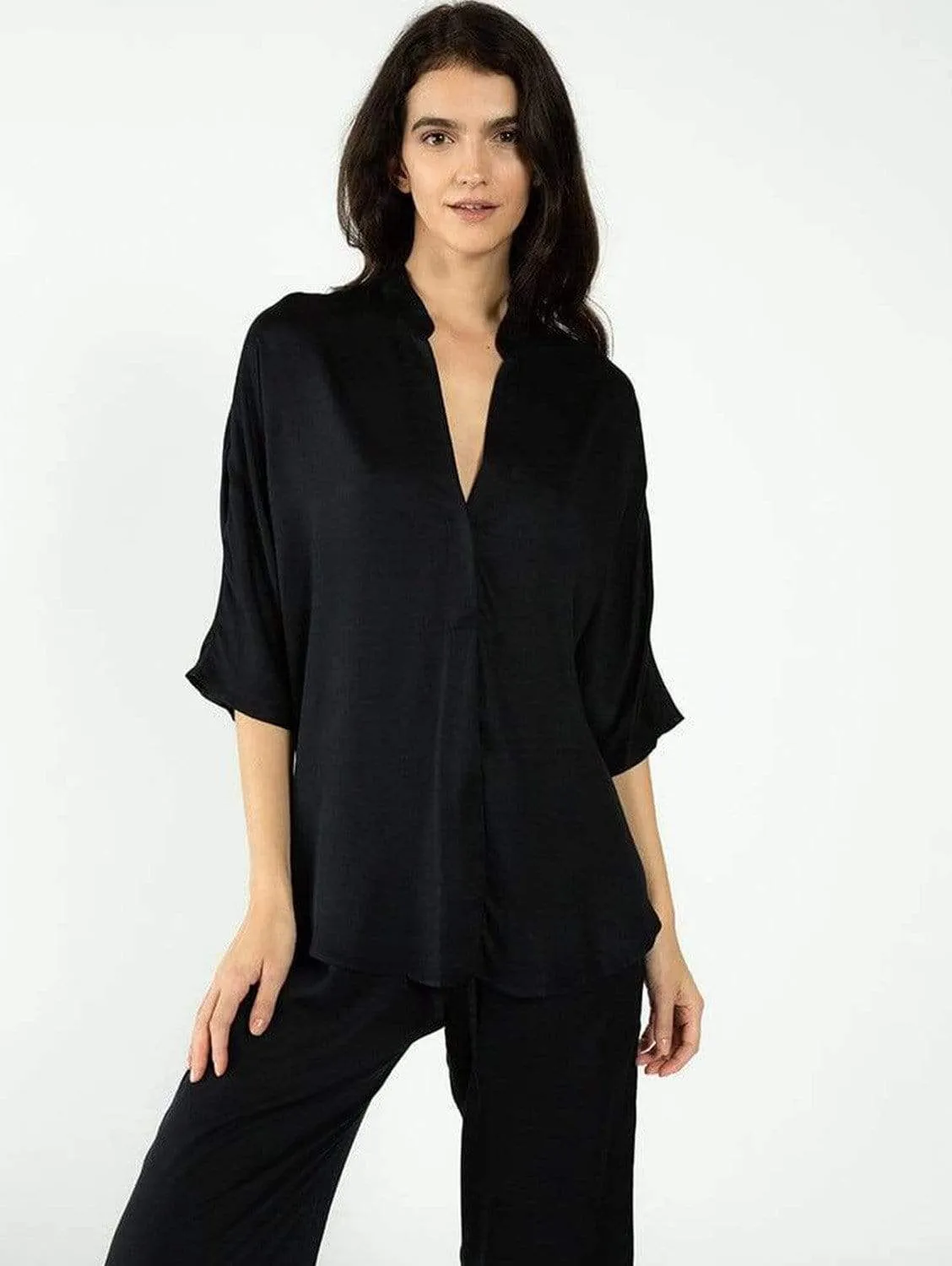 Kerala TENCEL™ Modal 3/4 Sleeve V-Neck Blouse | Multiple Colours
