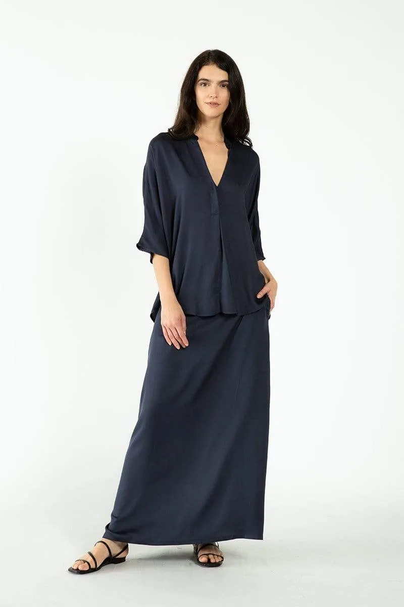 Kerala TENCEL™ Modal 3/4 Sleeve V-Neck Blouse | Multiple Colours
