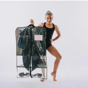 Kissed by Glitter Garment Bag – Breathable – Black/No Hanger