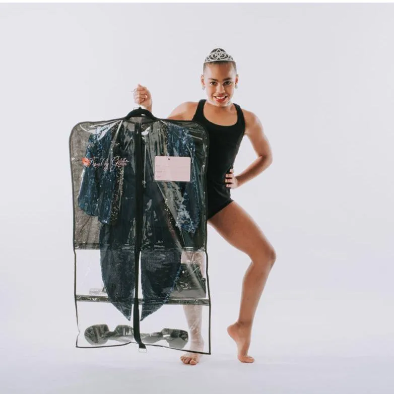 Kissed by Glitter Garment Bag – Breathable – Black/No Hanger
