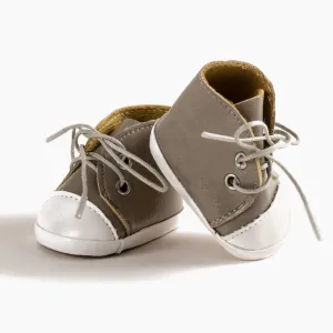 Komvers Faux Leather Sneakers - Taupe