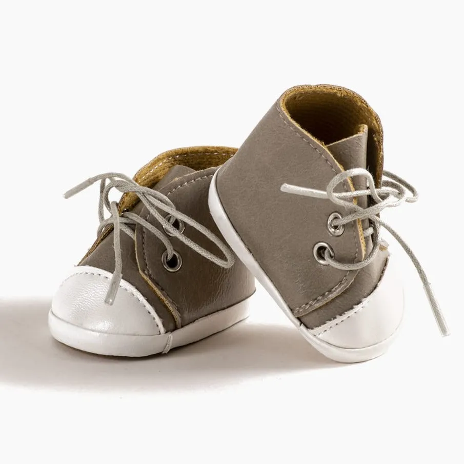 Komvers Faux Leather Sneakers - Taupe
