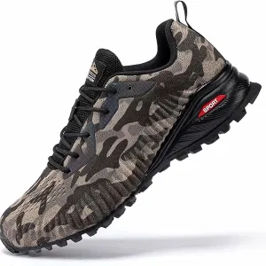 Kricely Men's Trail Running Shoes Breathable Lightweight Gym Shoes, Jogging and Outdoor Sports Hiking Sneakers  Wide Fit