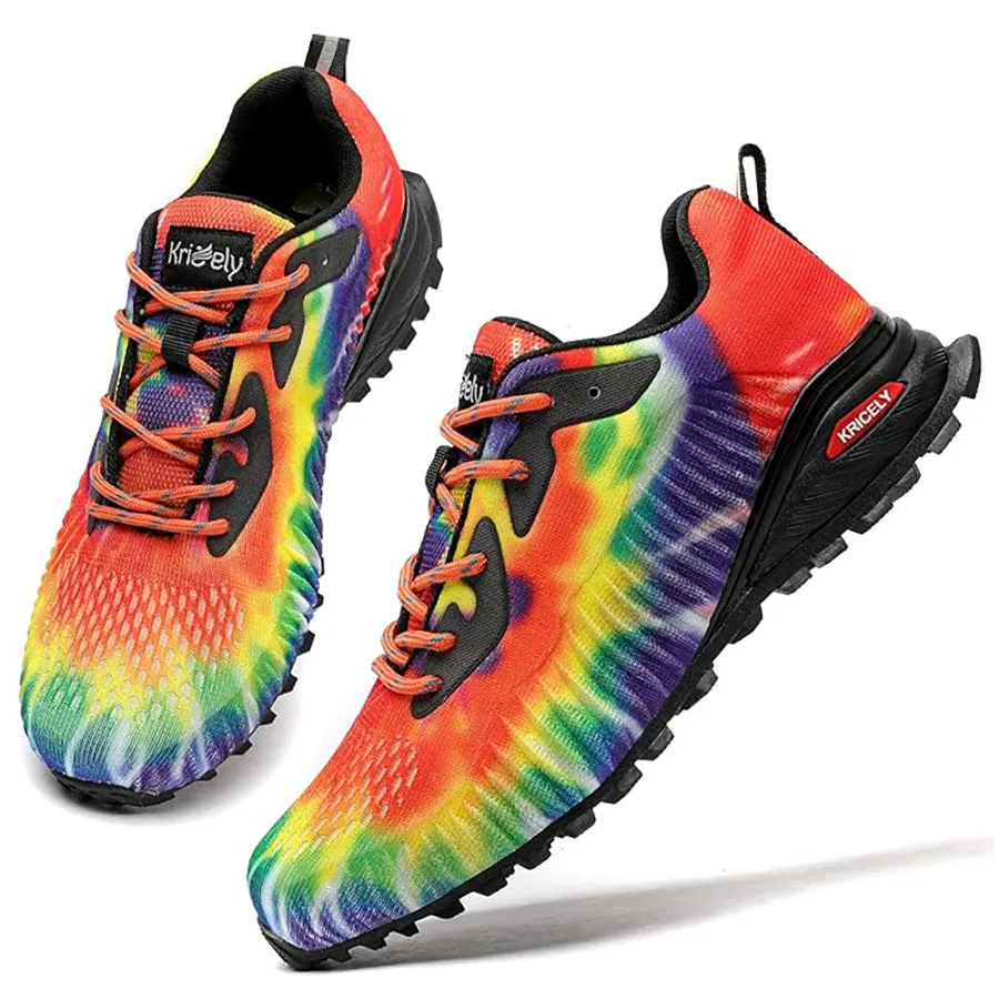 Kricely Men's Trail Running Shoes Breathable Lightweight Gym Shoes, Jogging and Outdoor Sports Hiking Sneakers  Wide Fit