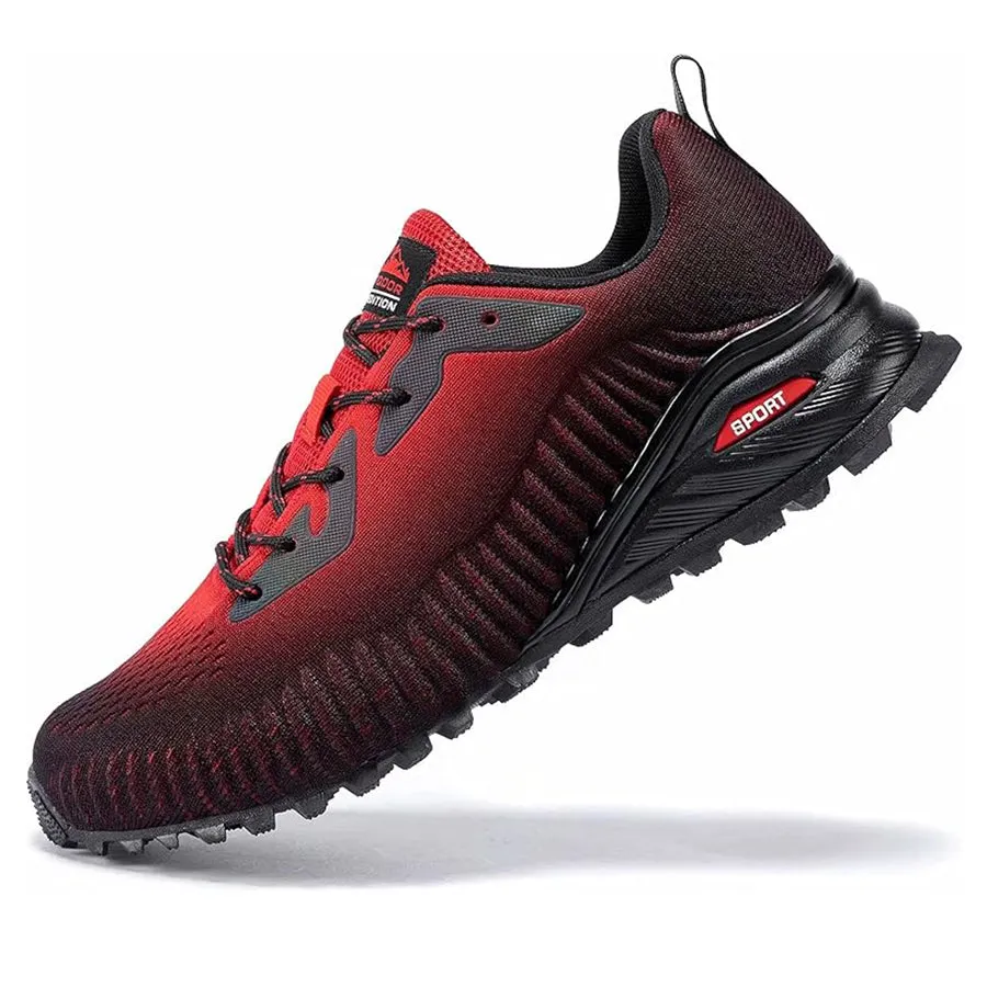 Kricely Men's Trail Running Shoes Breathable Lightweight Gym Shoes, Jogging and Outdoor Sports Hiking Sneakers  Wide Fit