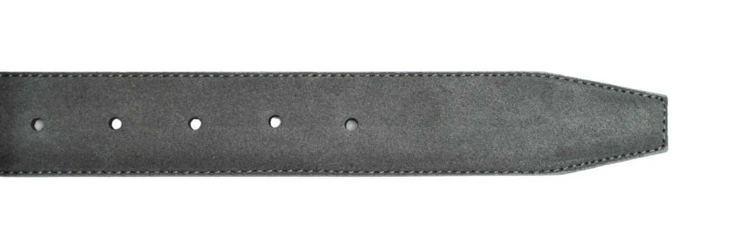Leather Belt - Gray Suede