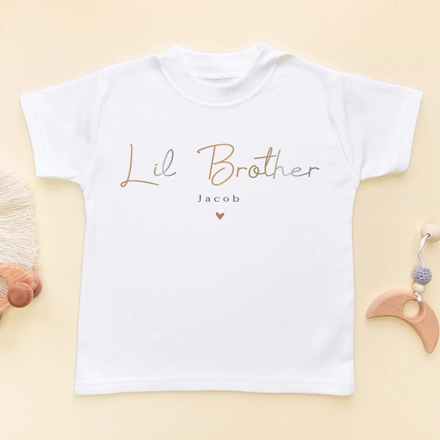 Lil Brother Minimalist Style Personalised Toddler & Kids T Shirt