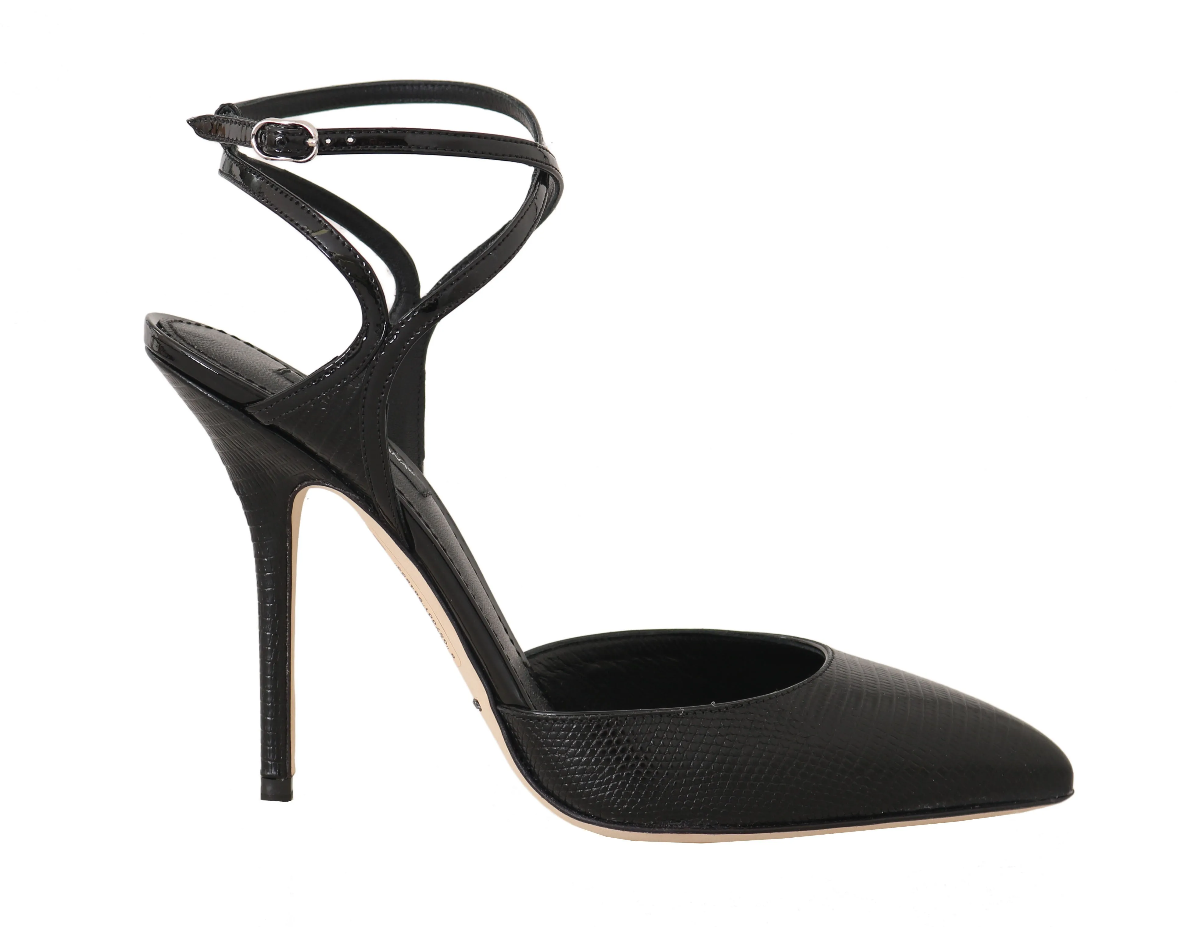 Lizard Skin Leather Ankle Strap