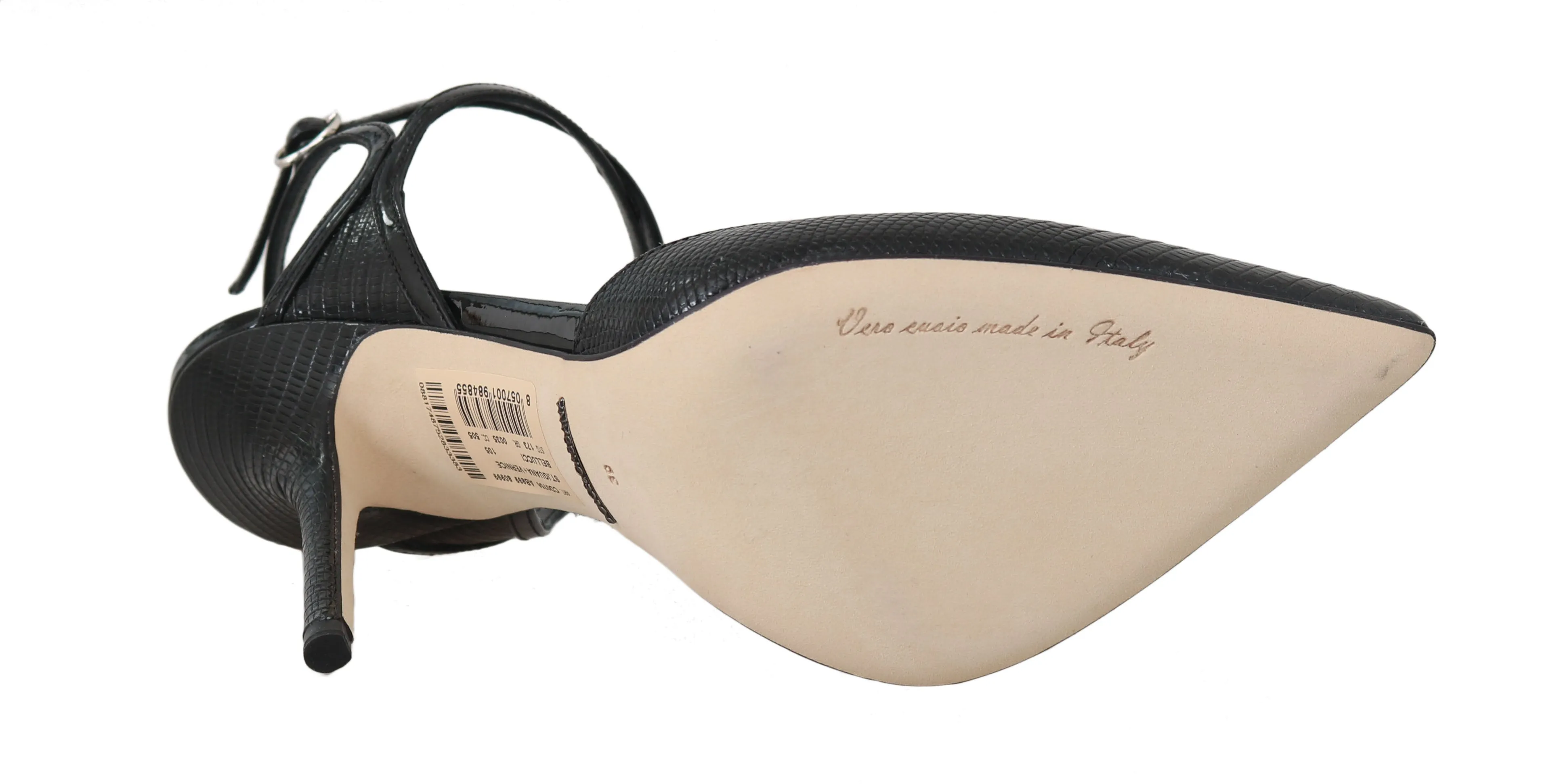Lizard Skin Leather Ankle Strap