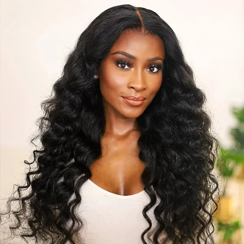 Long Wig | Loose Deep Wave 13x6 HD Lace Frontal Wig Natural Black Hair 28-40 Inch
