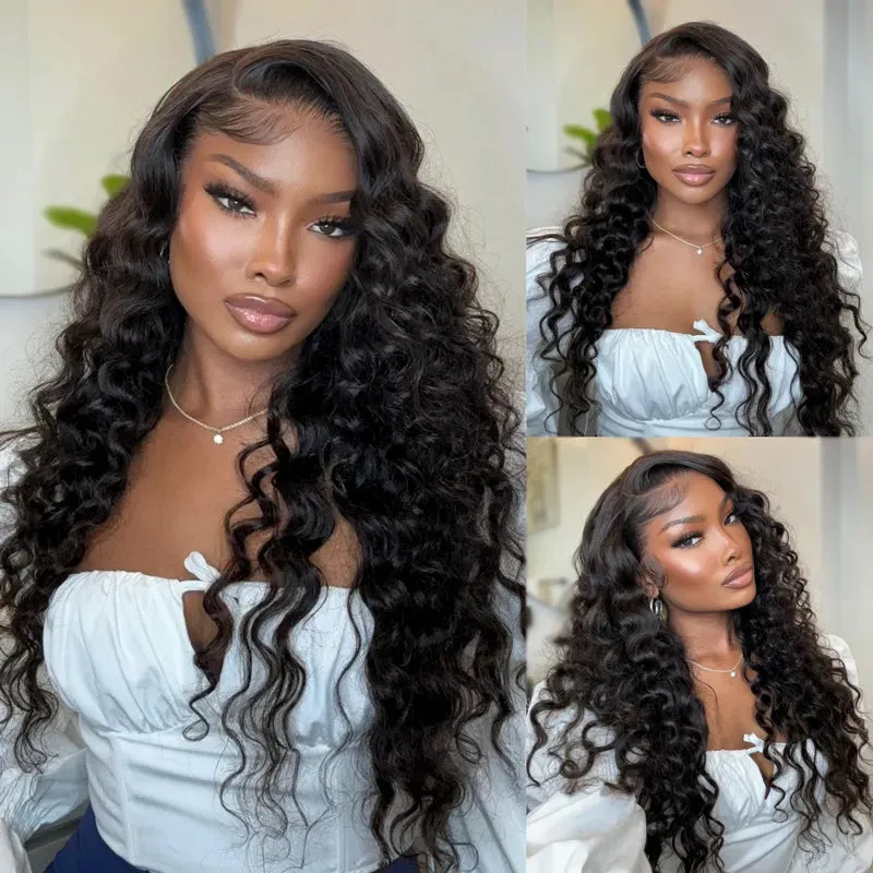 Long Wig | Loose Deep Wave 13x6 HD Lace Frontal Wig Natural Black Hair 28-40 Inch