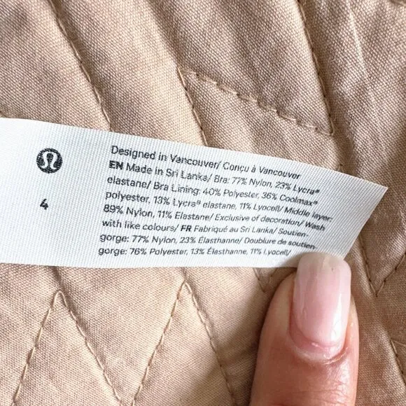 LULULEMON Black Wunder Train Long-Line Sports Athletic Bra C/D Cups Size 4 NWT