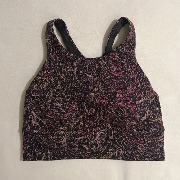 Lululemon Wunder Train Long-Line Bra in Topography Multi Size 8