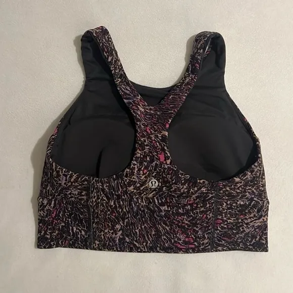 Lululemon Wunder Train Long-Line Bra in Topography Multi Size 8