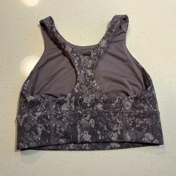 Lululemon Wunder Train Longline Bra in Hideaway Camo Lunar Rock Multi Size 6