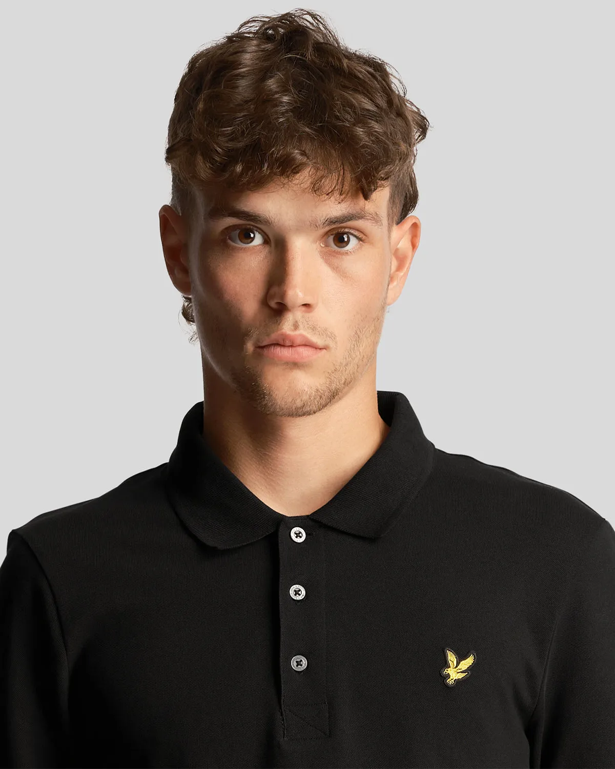 Lyle And Scott L/S Polo Shirt Jet Black