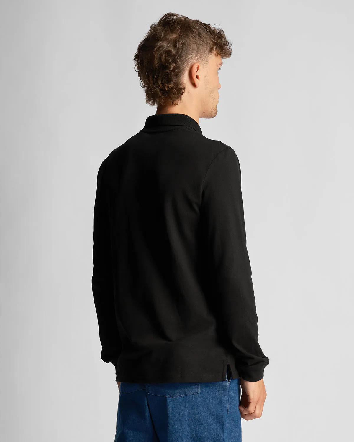 Lyle And Scott L/S Polo Shirt Jet Black