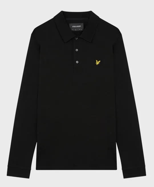 Lyle And Scott L/S Polo Shirt Jet Black