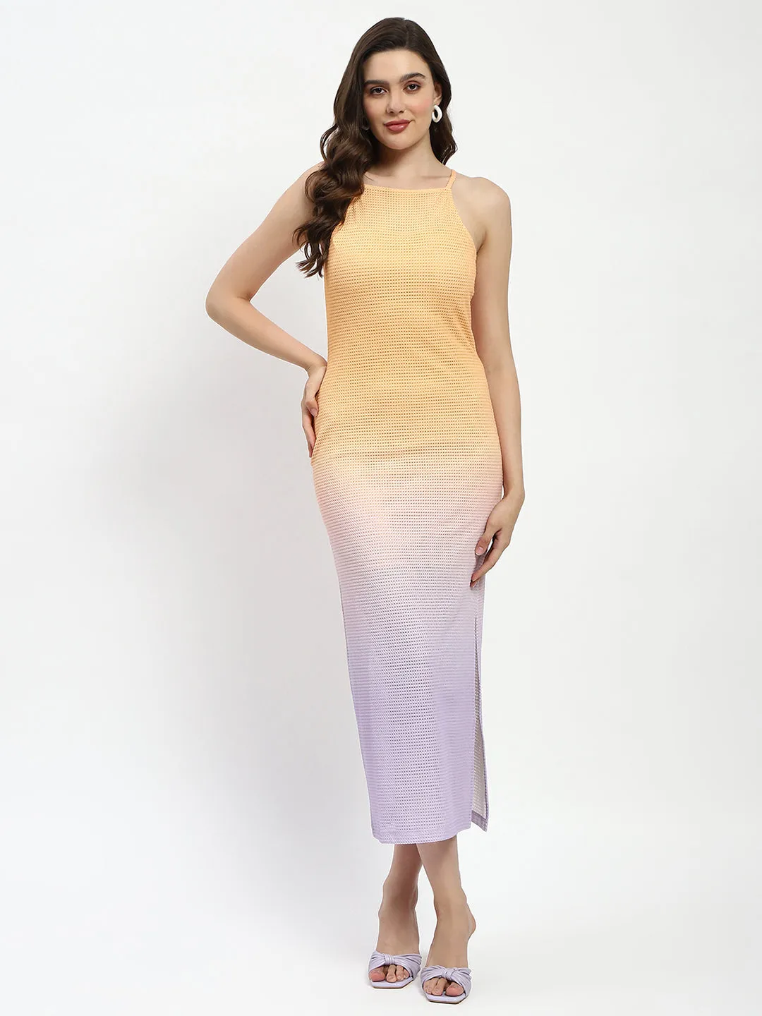 Madame Mustard Ombre Knit Cami Bodycon Dress