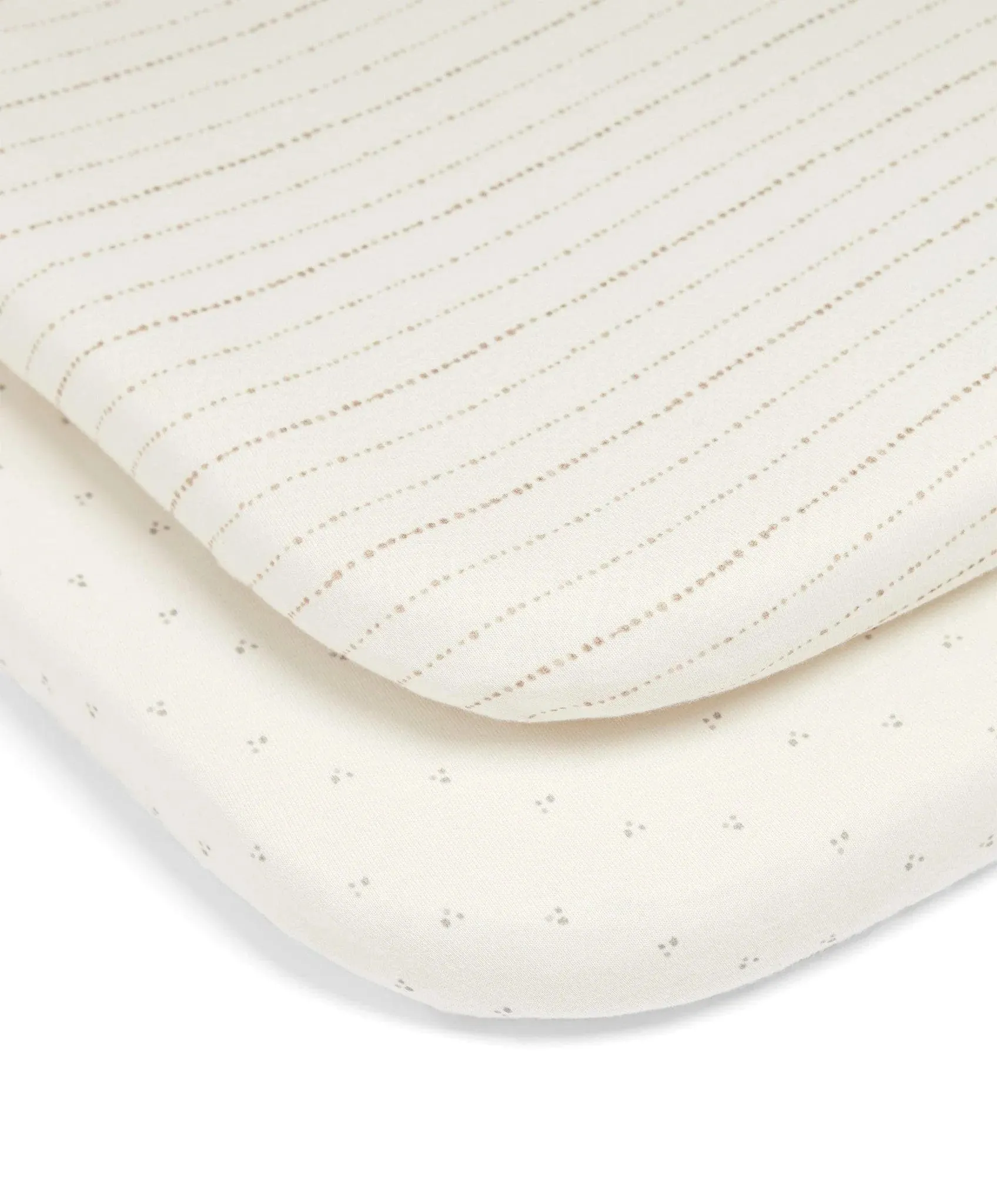 Mamas & Papas Lua Bedside Crib Bundle - Fawn Beige / Oatmeal