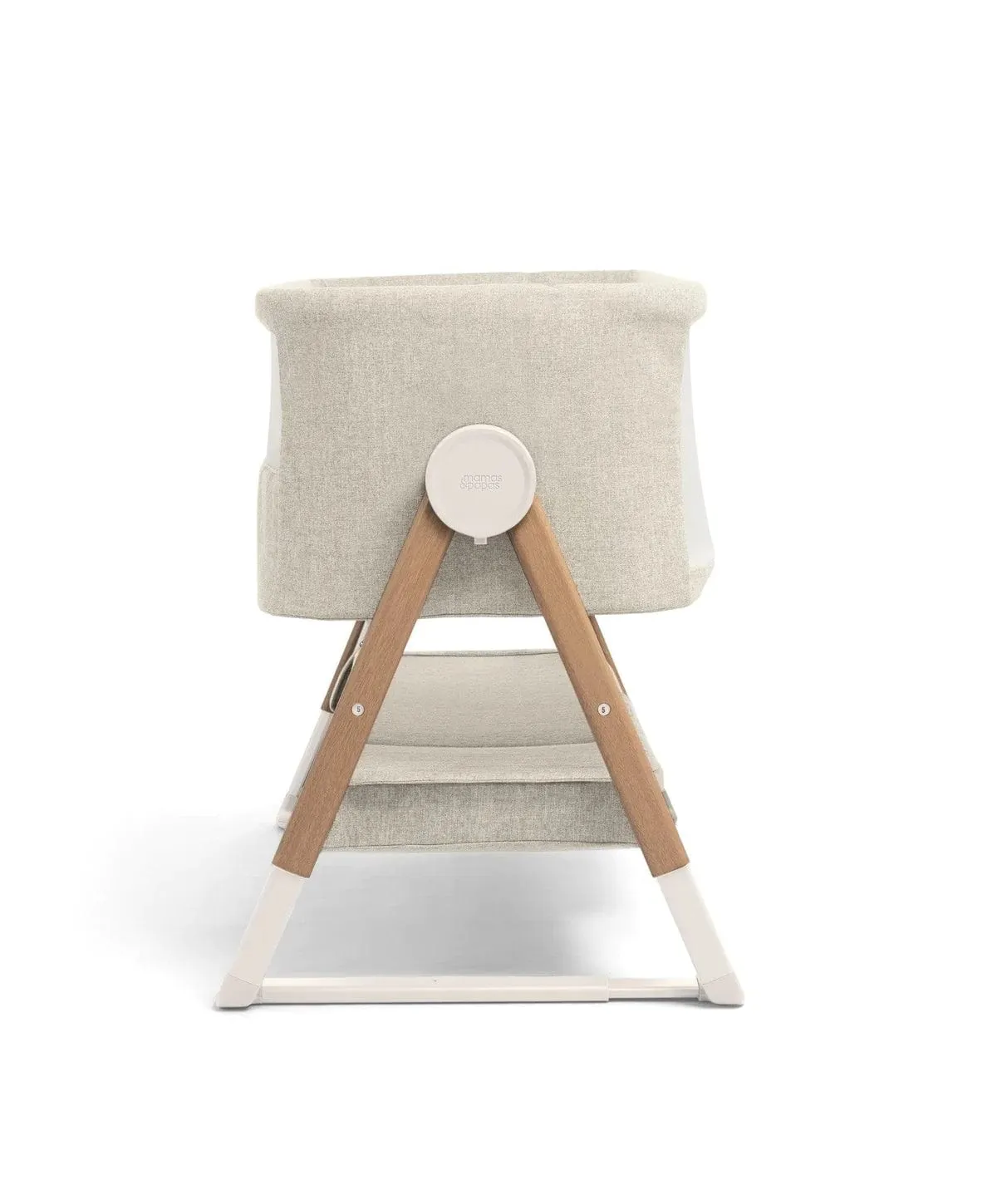 Mamas & Papas Lua Bedside Crib Bundle - Fawn Beige / Oatmeal