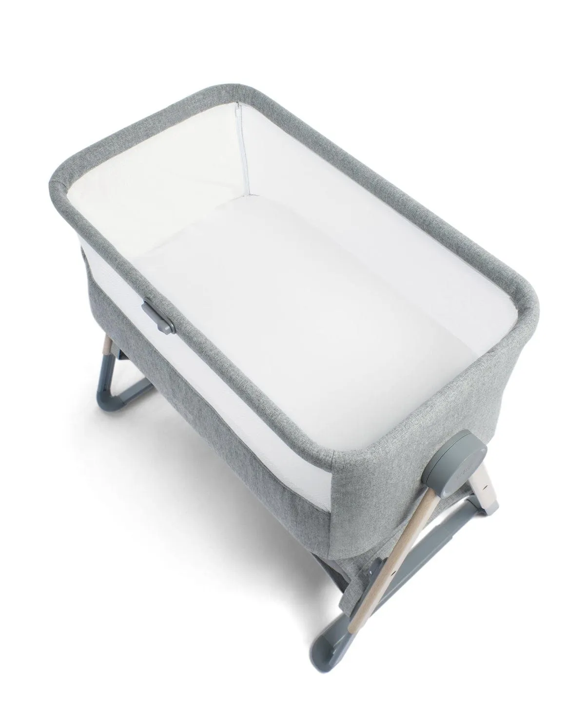 Mamas & Papas Lua Bedside Crib - Grey