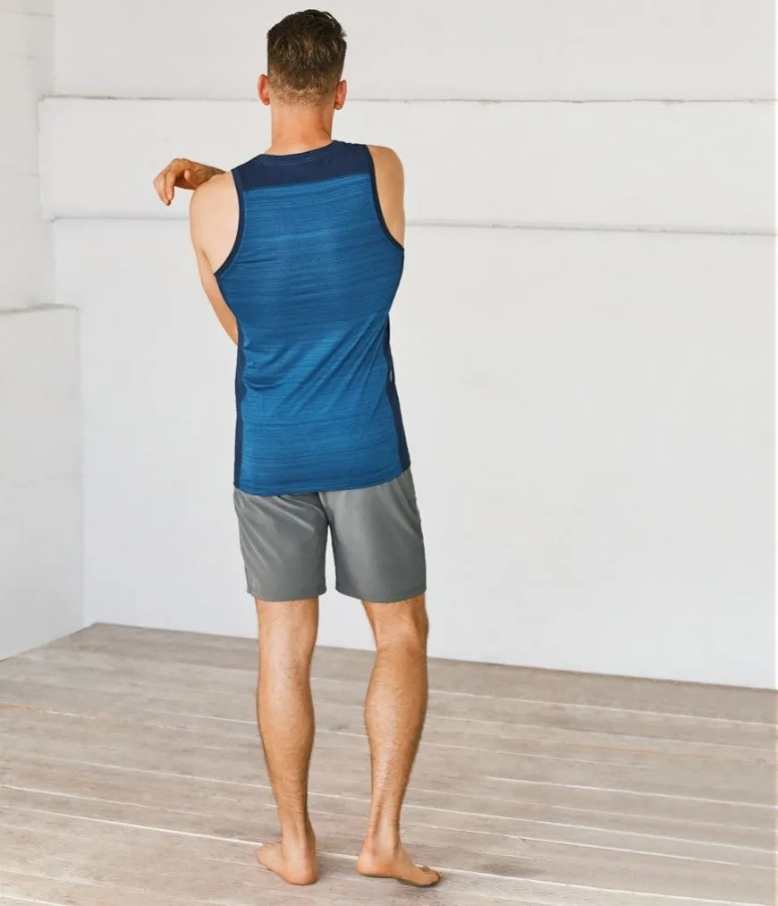 Manduka Apparel - Men's Minimalis Tank 2.0 - Maldive Stripe