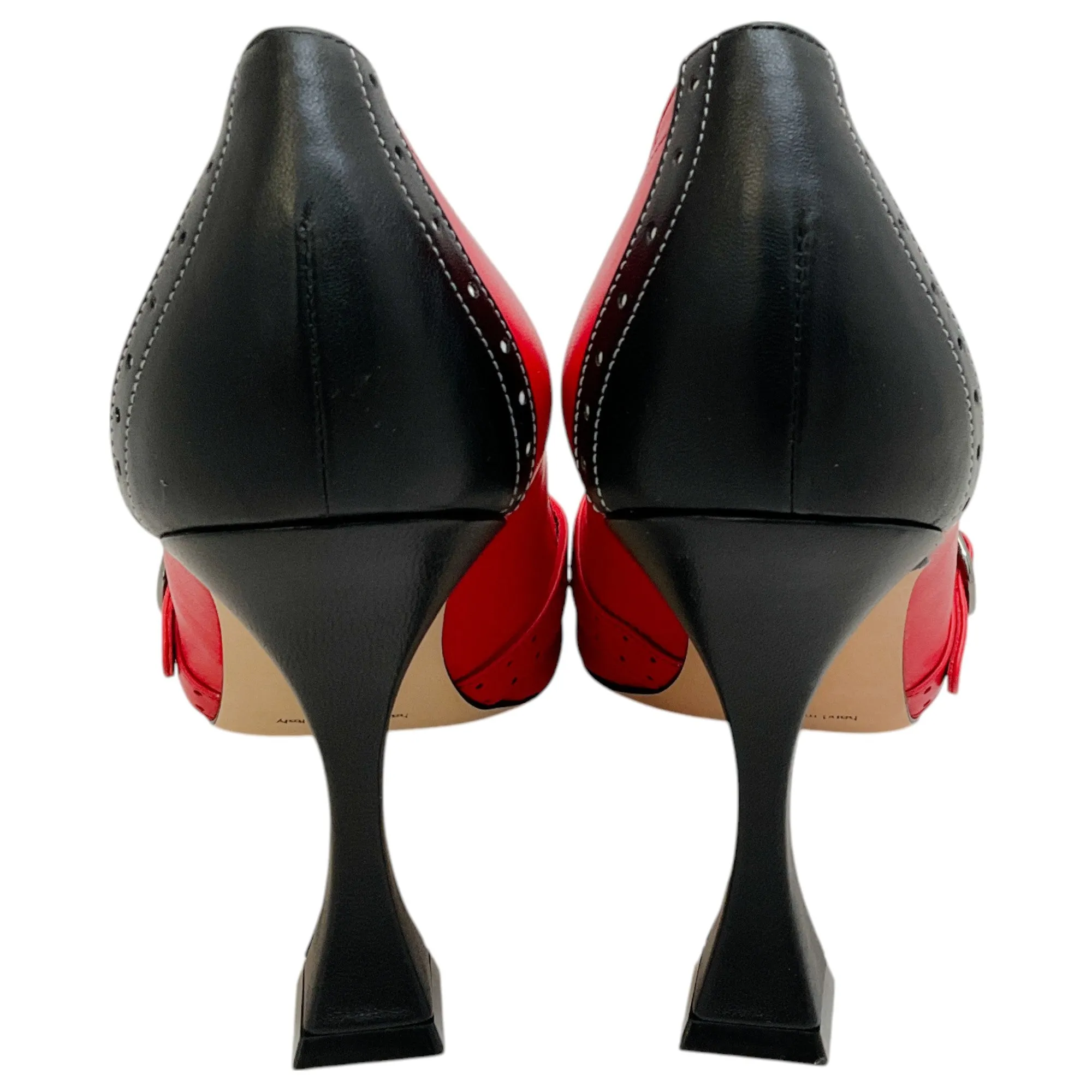 Manolo Blahnik Red / Black Renan Spectator Pumps
