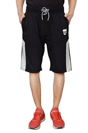 MARK LOUIIS Men's Gym Shorts (ML-SHORTS-1001_Black_X-Large)