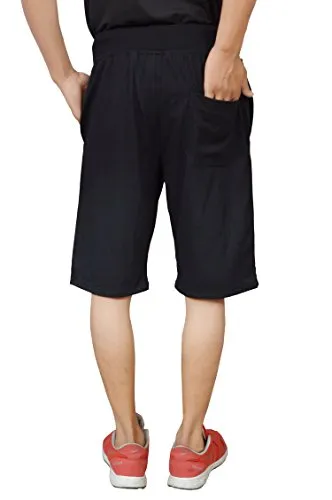 MARK LOUIIS Men's Gym Shorts (ML-SHORTS-1001_Black_X-Large)