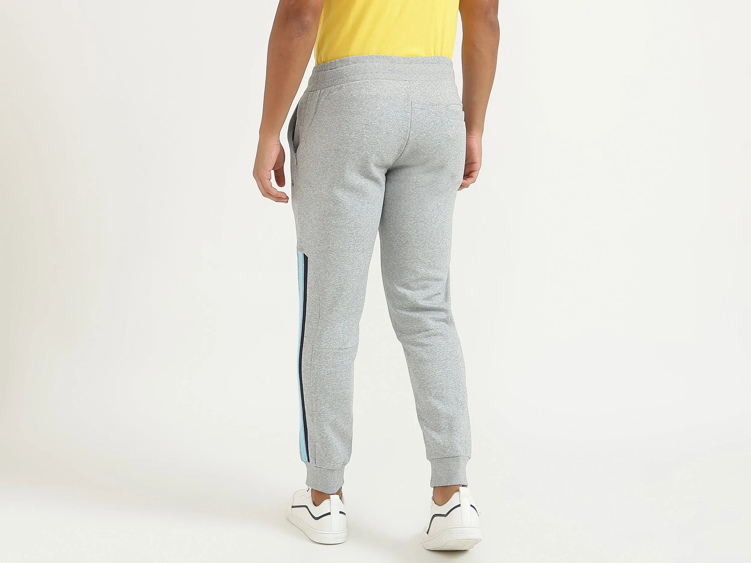 Men Grey Solid Regular Joggers