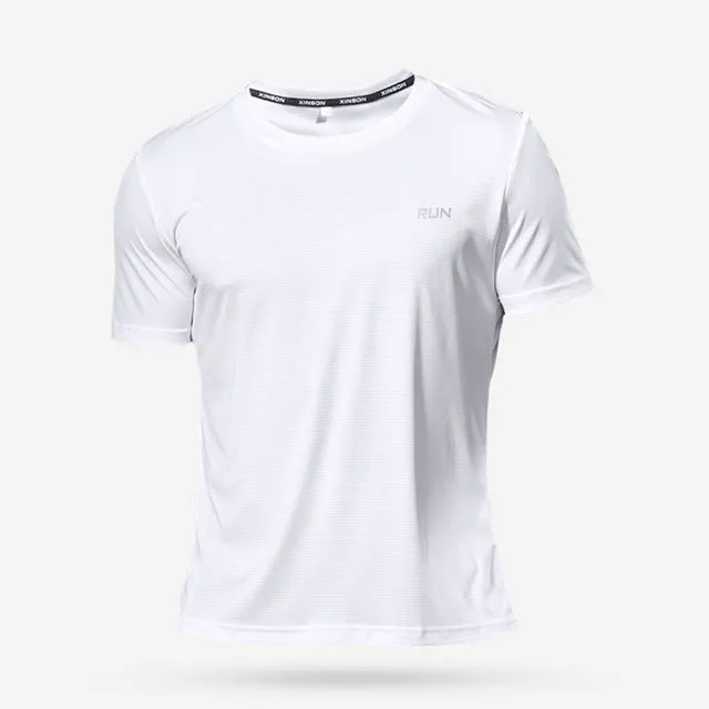 Men Running T Shirt Quick Dry Fitness Shirt Training Exercise Clothes Sport Shirt Tops Lightweight