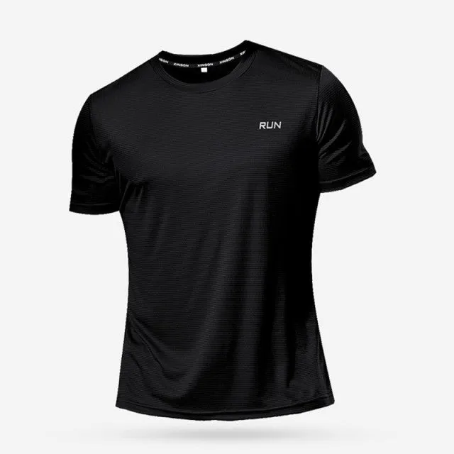 Men Running T Shirt Quick Dry Fitness Shirt Training Exercise Clothes Sport Shirt Tops Lightweight