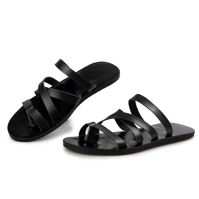 Men Summer Fashion Leather Sandals..