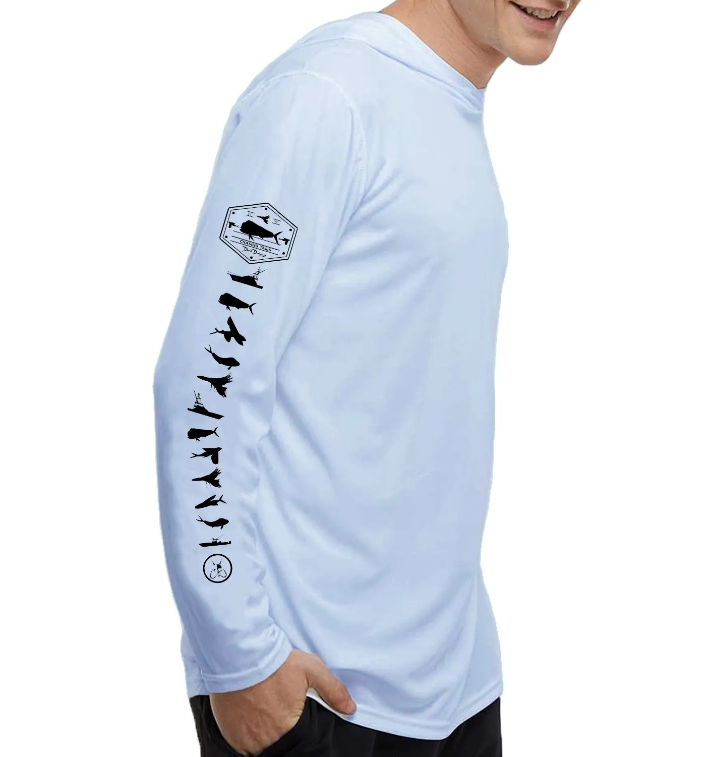 Men's Chasing Tails Mahi Pearl Grey Performance Hoodie