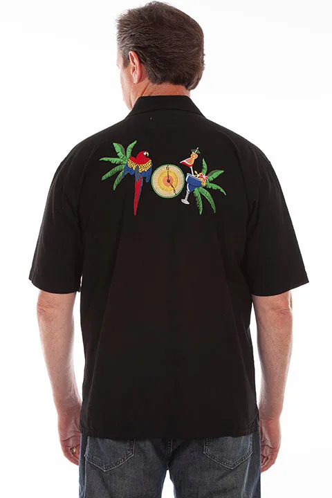 Men's Farthest Point Collection Shirt: Short Sleeve Five O'Clock Somewhere