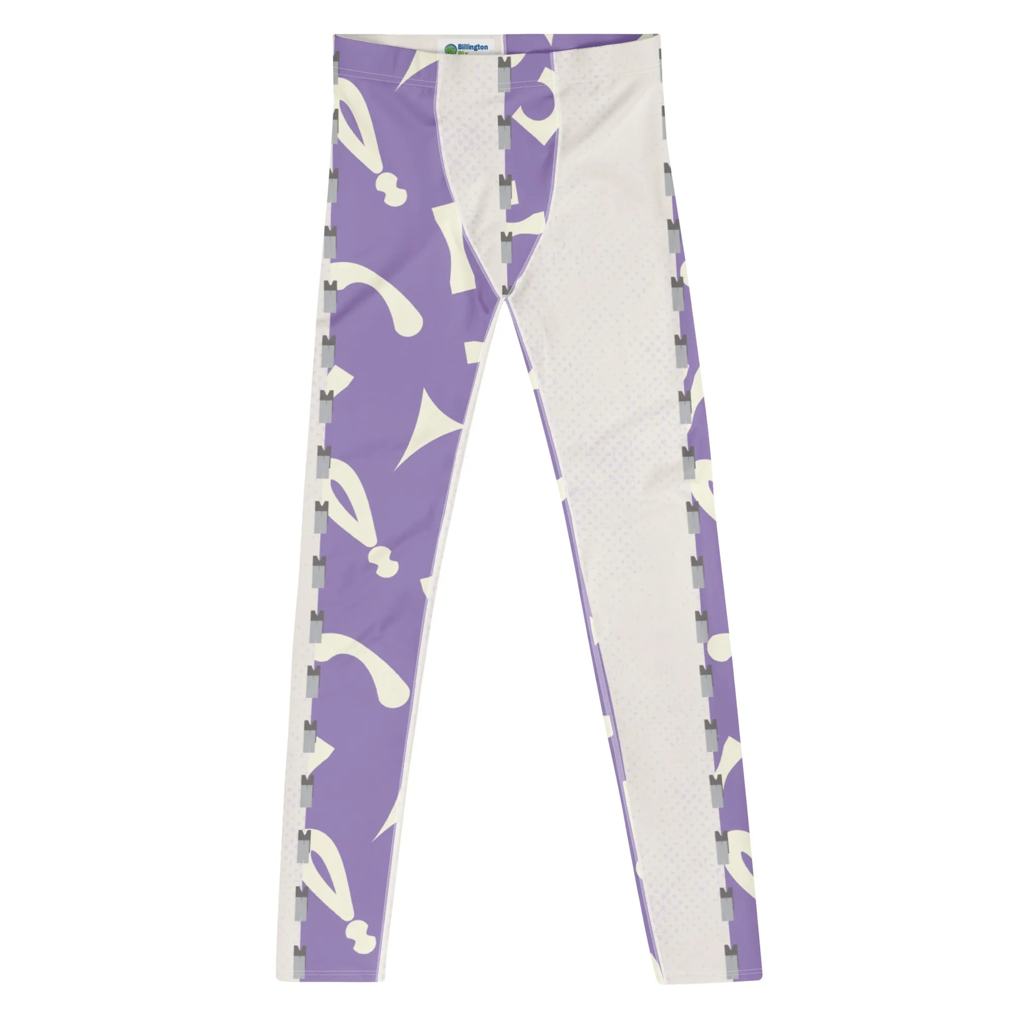 Mens Leggings, Retro Pro Wrestling Swirls